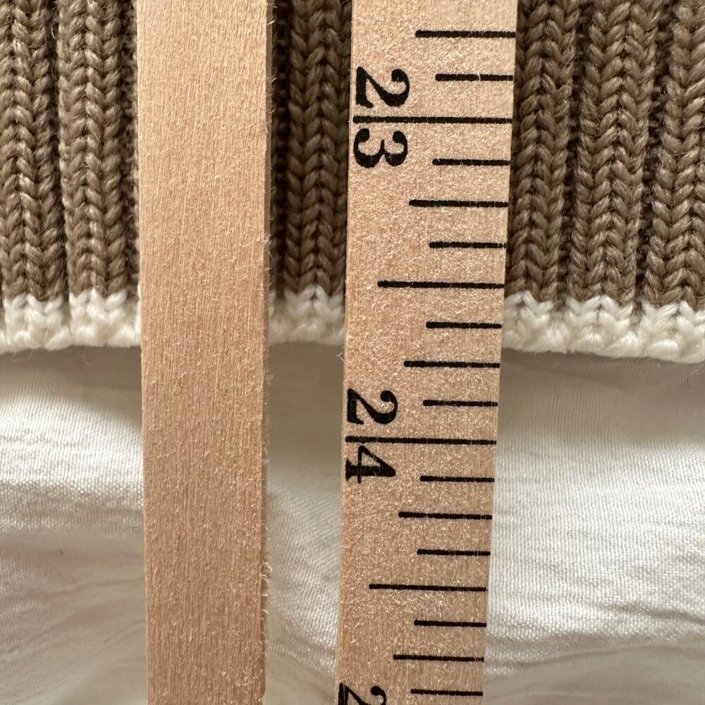 Vintage 80's Women's Cable Knit Beige Made In USA Sweater Size Medium - Picture 7 of 11